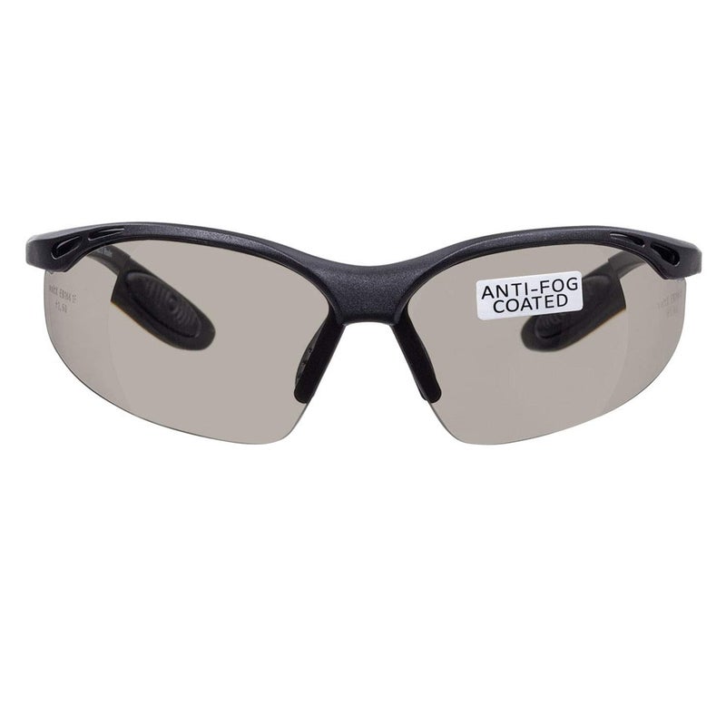 voltX 'Constructor' SAFETY READERS Full Lens Reading Safety Glasses (+1.5 Dioptre, Smoke) ANSI Z87.1+ & CE EN166F, Wraparound Style - Includes Safety Cord with headstop - UV400 anti fog coated lens - Image 1